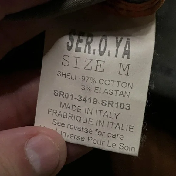 SER.O.YA Jacket Mens Medium Green Camo Military Field Coat Made In Italy SR103 - Picture 10 of 11